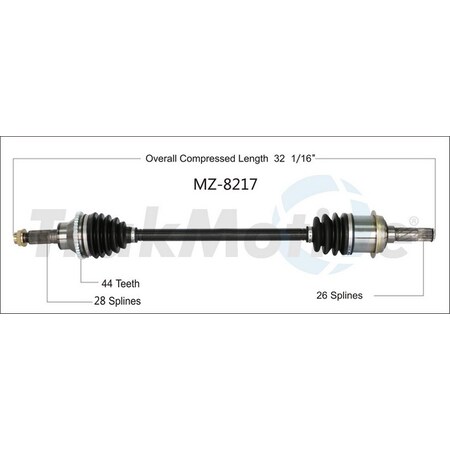 Surtrack Axle Cv Axle Shaft, Mz-8217 MZ-8217